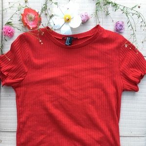 Red lettuce trim t-shirt 🍎